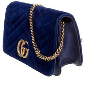 GUCCI Marmont Mini bag in Beautiful Blue Velvet 💙
